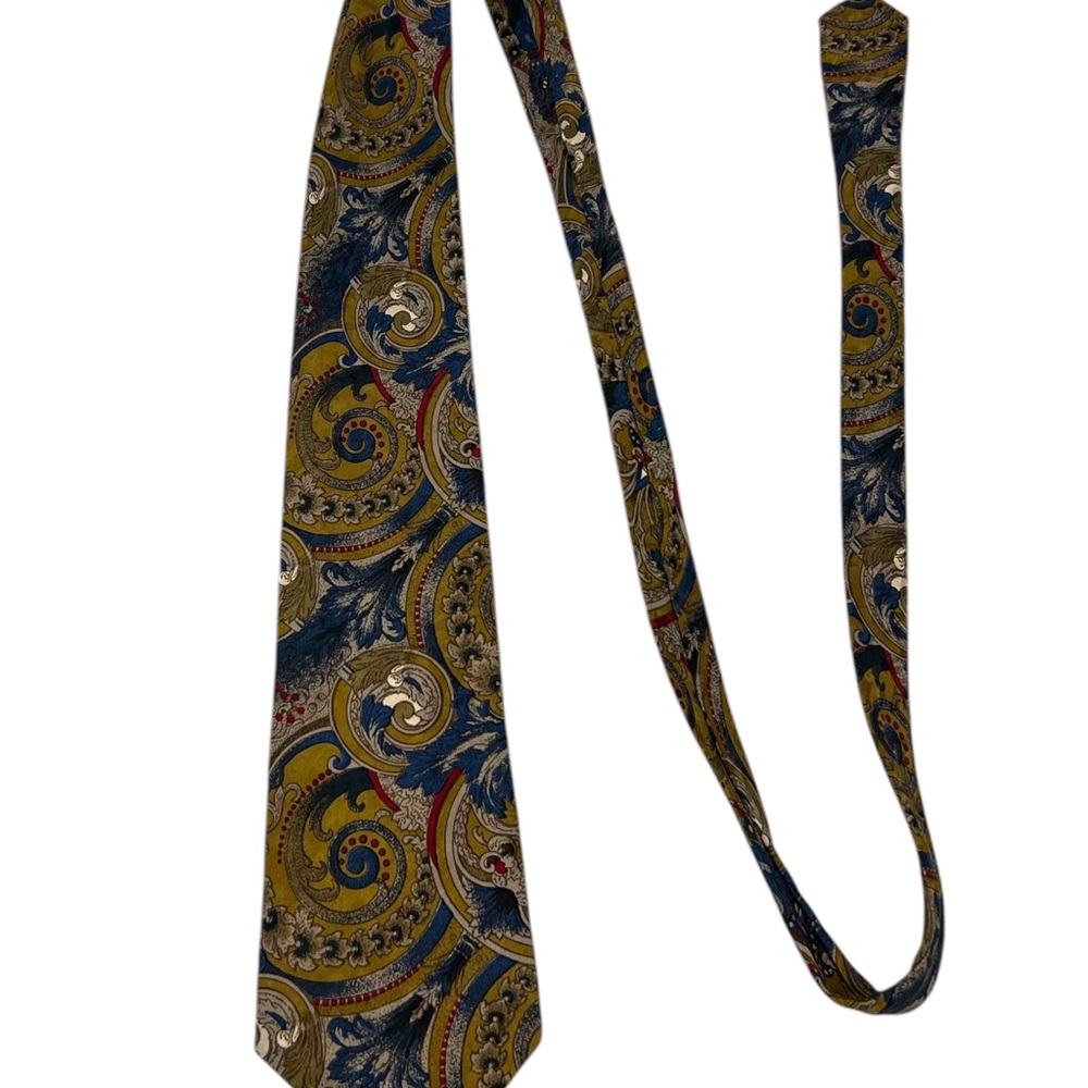 Burberry Of London Neck Tie Silk Multicolor Paisley Casual Mens Vintage 58” EUC - Picture 7 of 8
